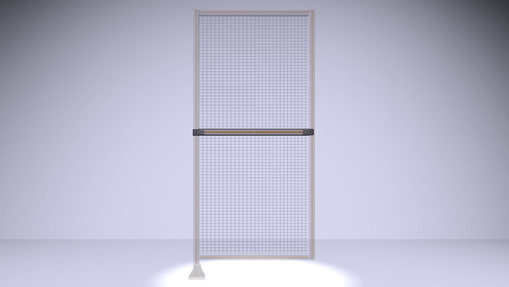 L1-0205-YTA 205MM LONG HALF STRAP, MOUNTS HORIZONTAL ON 300MM WIDE SINGLE WALL SECTIONS